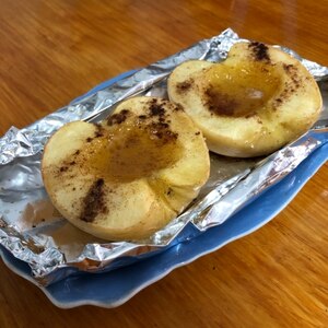 レンジ＆オーブントースターで　簡単焼きリンゴ